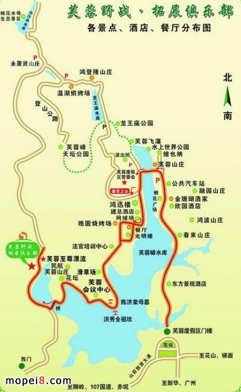 芙蓉帳景區圖